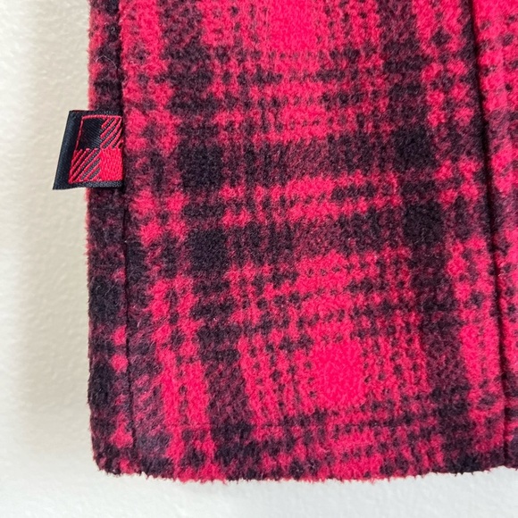 Woolrich Red Plaid Fleece Zip Vest Size XL - Picture 13 of 13